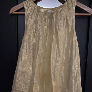 Gold silky top